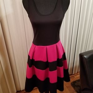 Charlotte Russe women Pink and Black Dress Size M